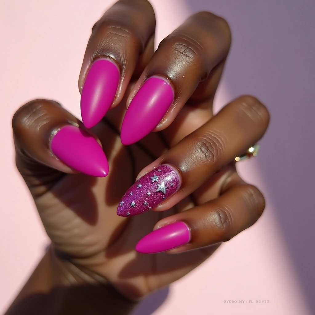Magenta Starry Pink Stiletto