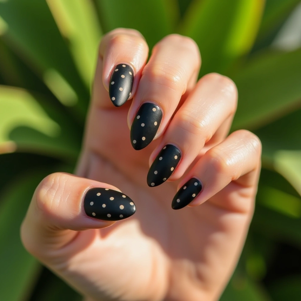 Playful Black And Nude Dots
