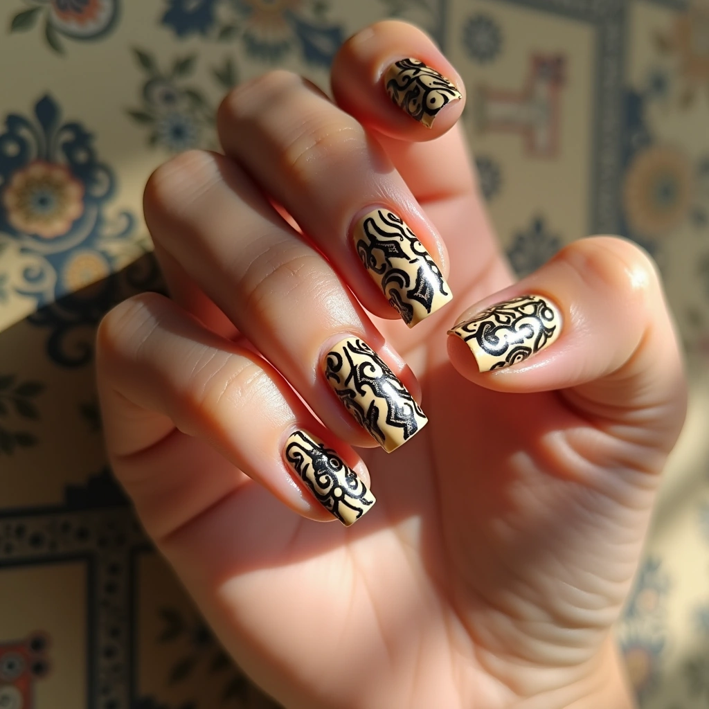 Artistic Black And Nude Tribal