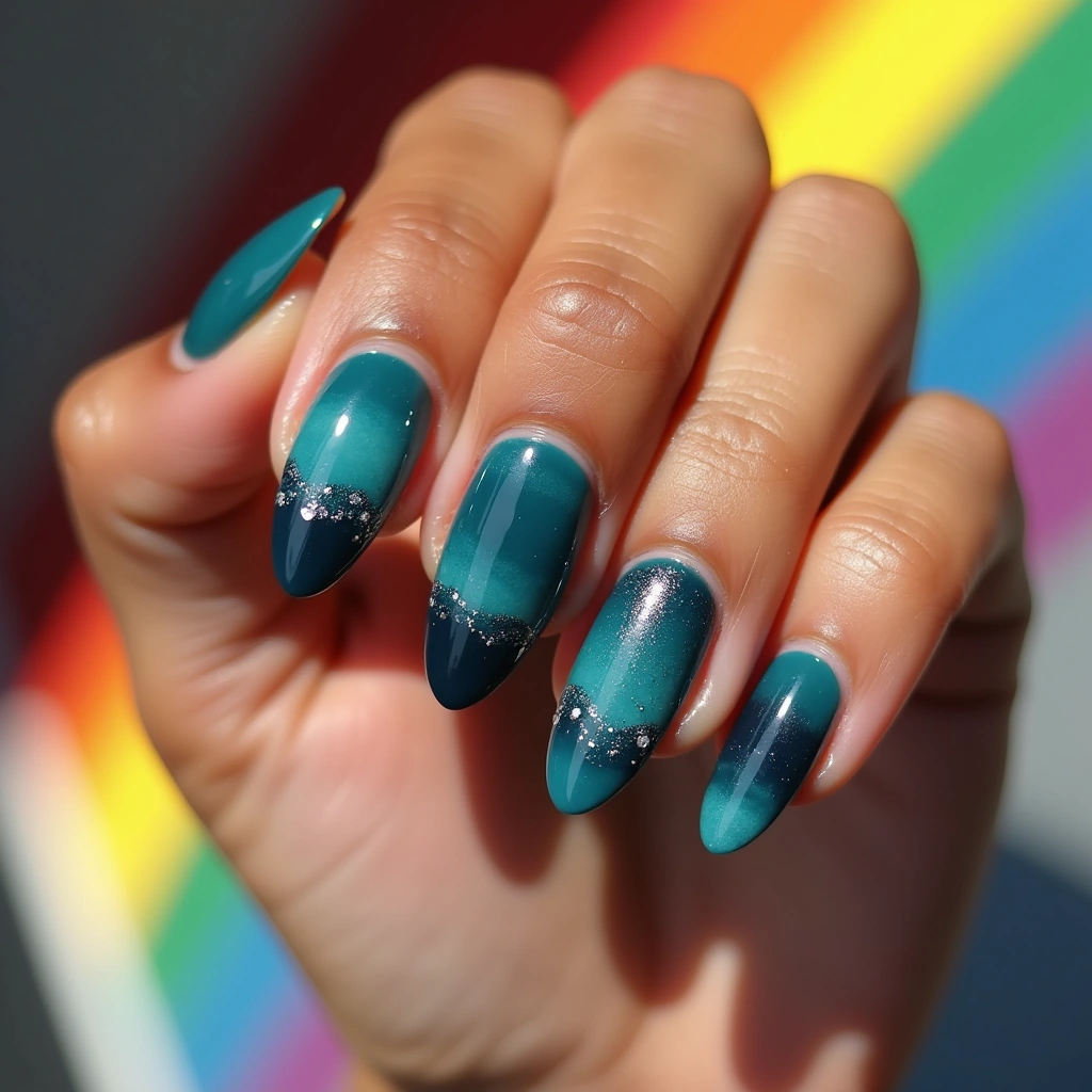 Sparkling Watercolor Waves