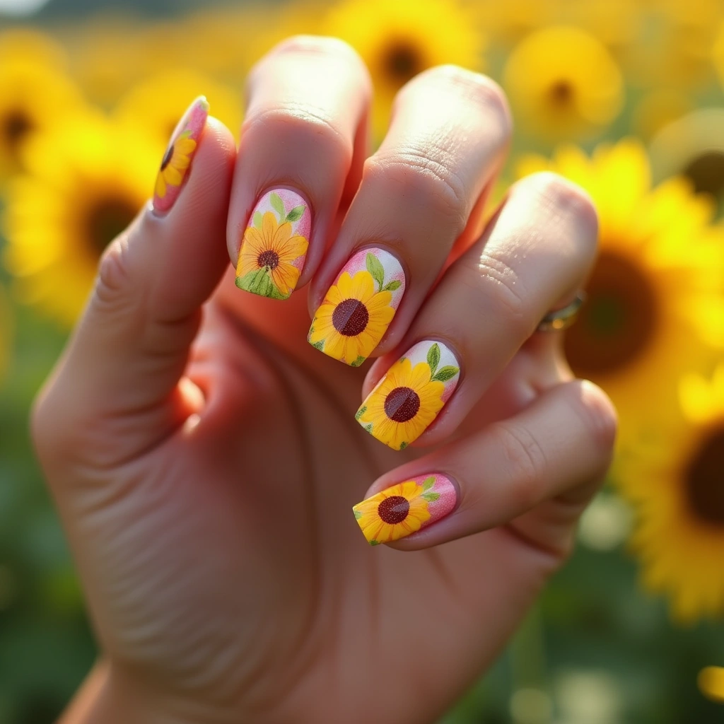 Sunny Watercolor Sunflowers