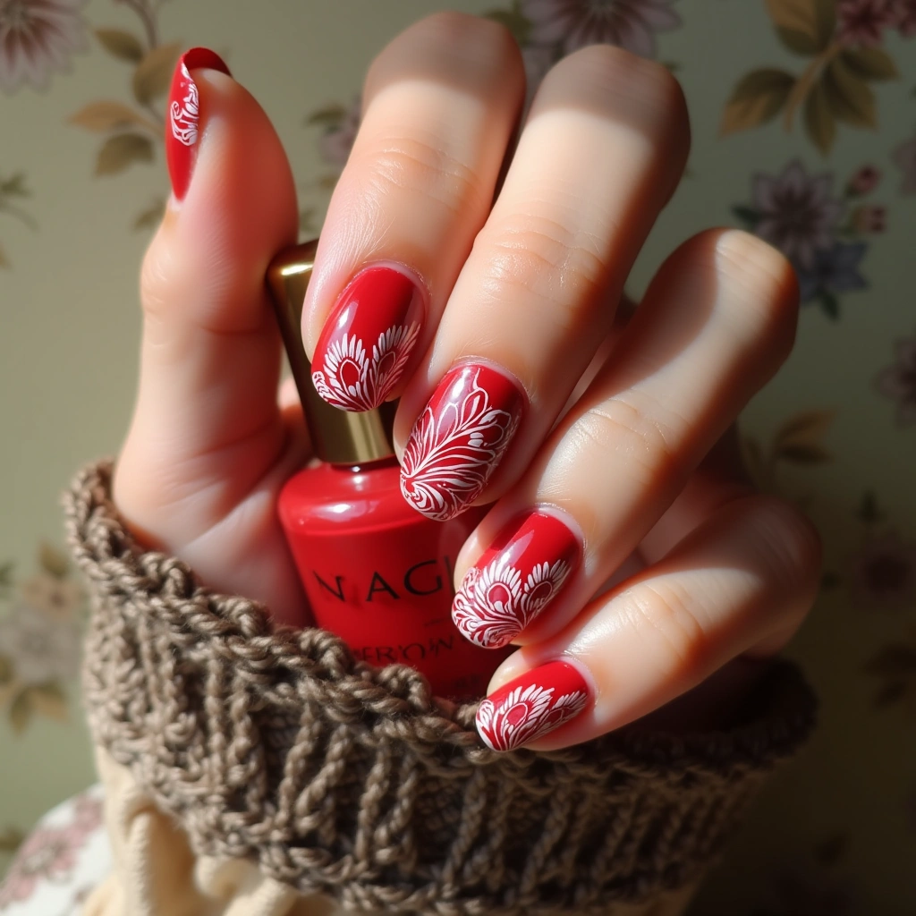 Red Henna Peacock