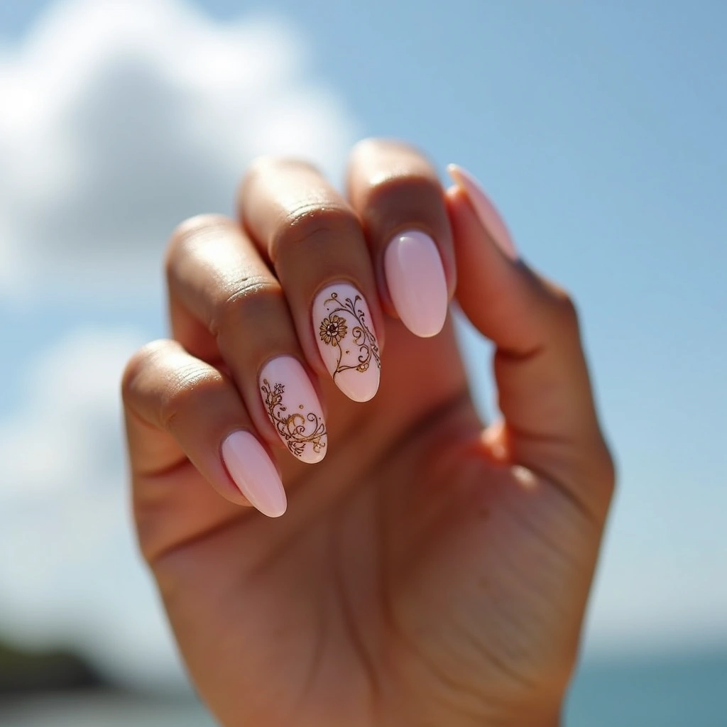 Blush Henna Swirls