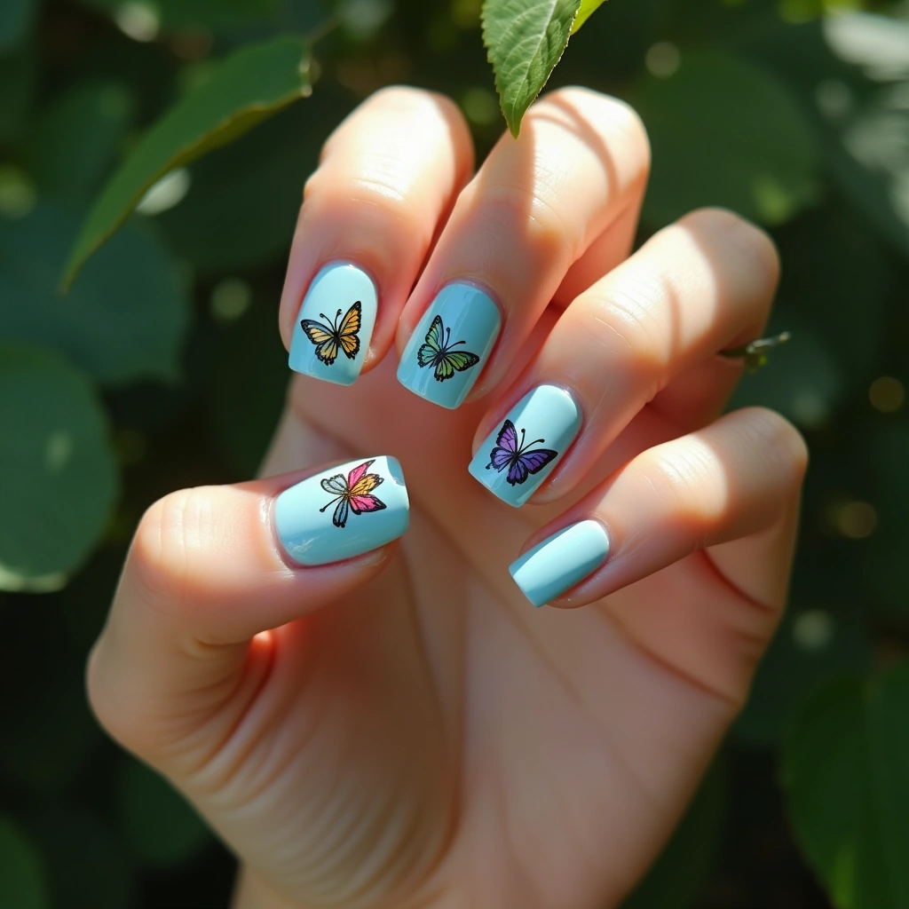 Spring Butterfly Blue
