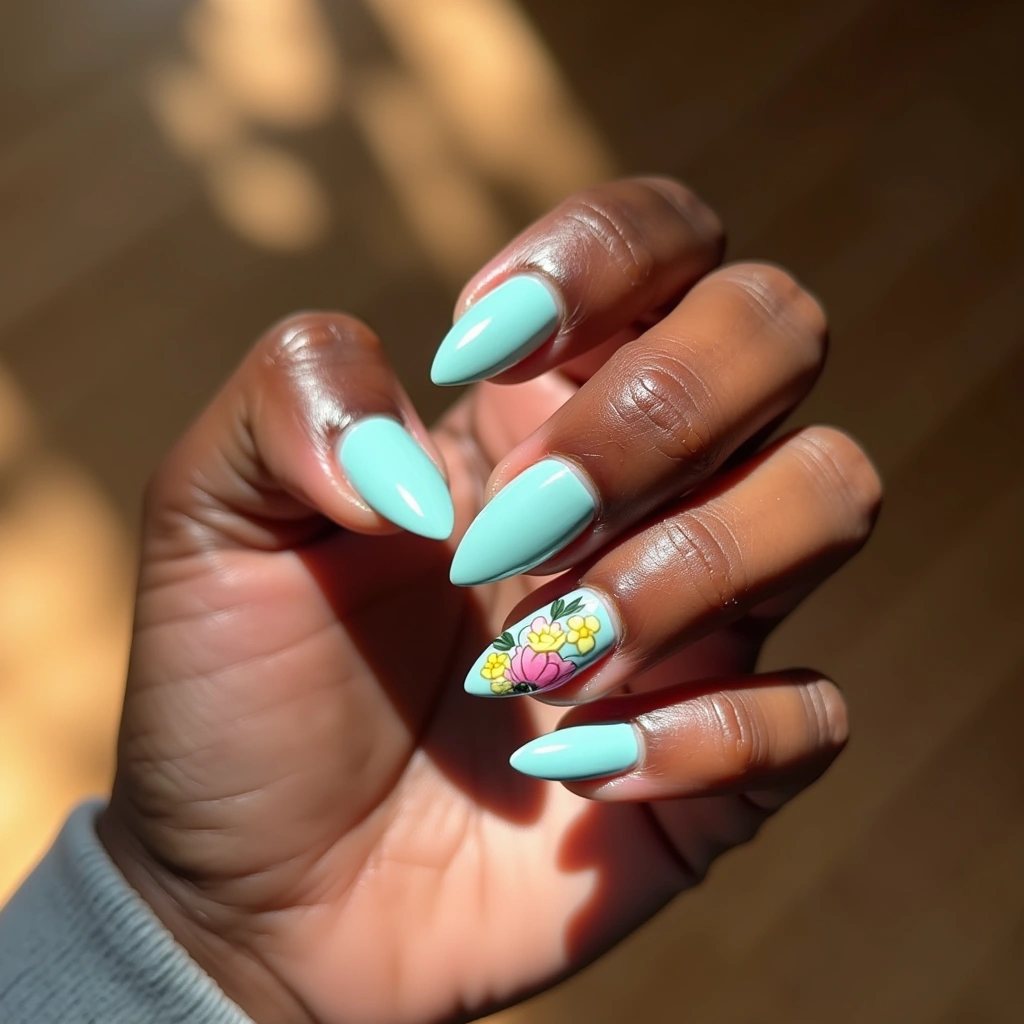 Floral Spring Cyan