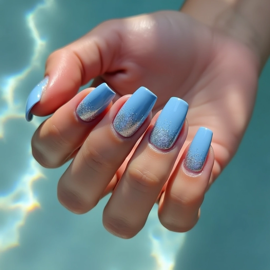 Chic Denim Blue And Silver