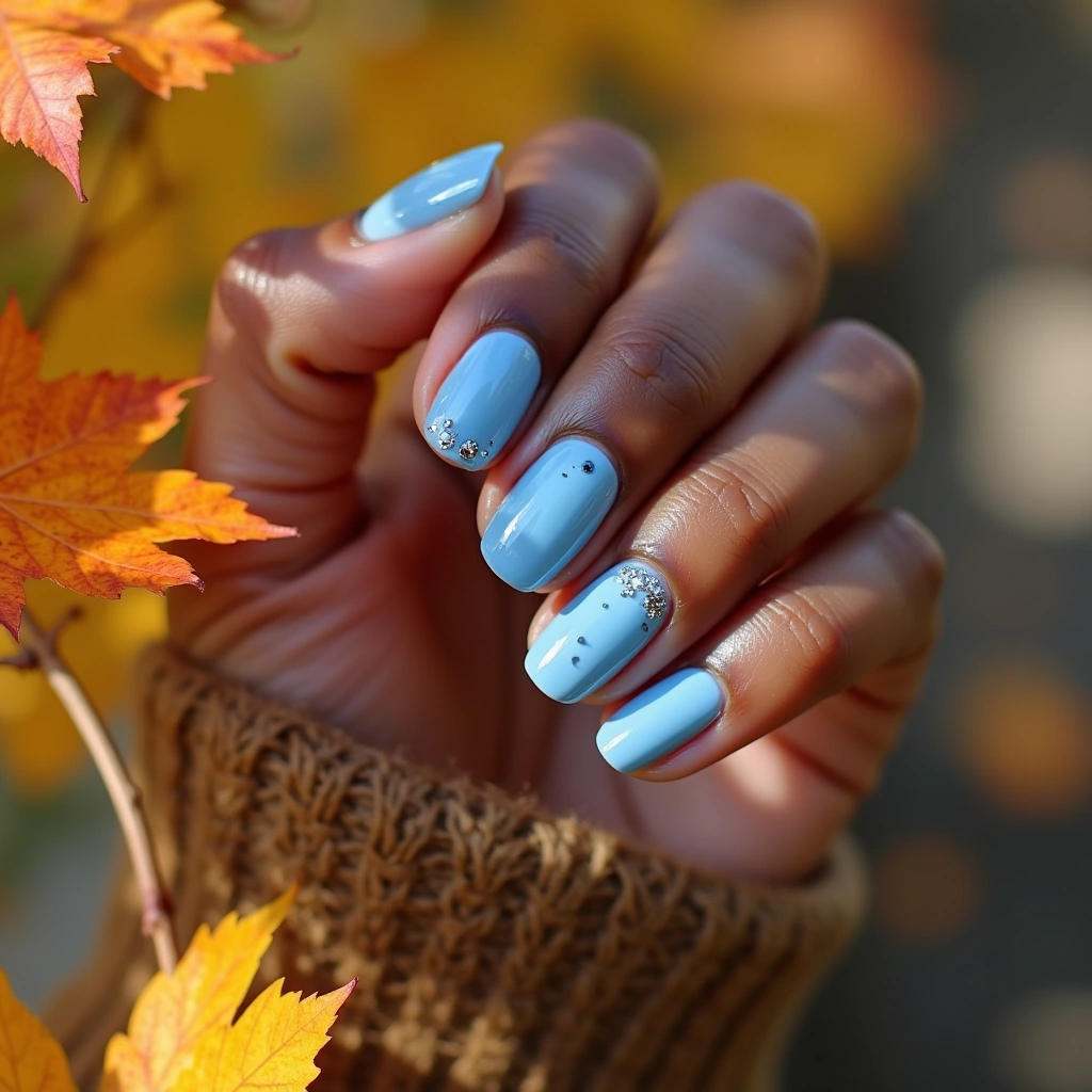 Playful Baby Blue And Silver