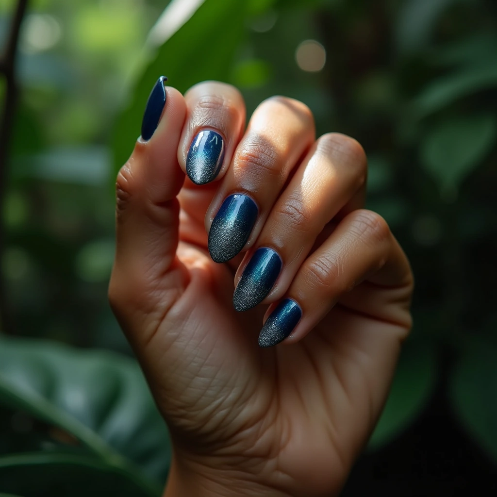 Gradient Blue And Silver