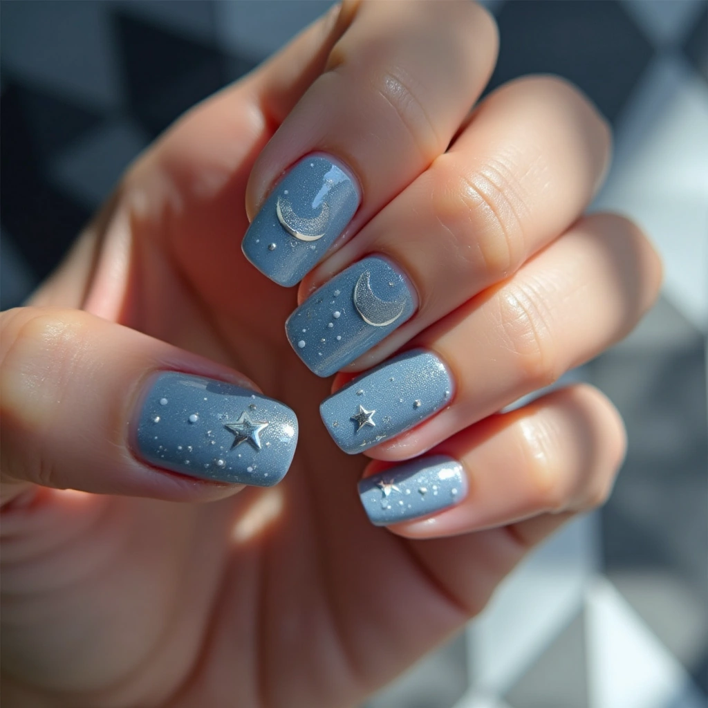 Dreamy Blue And Silver Sky