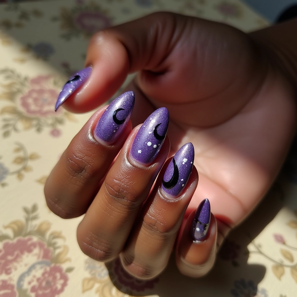 Moonlit Purple Stars