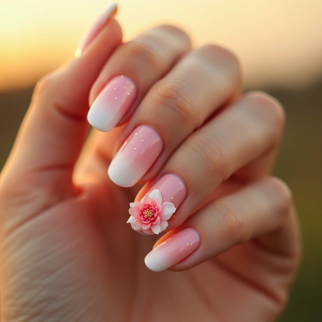 3D Peony Ombre