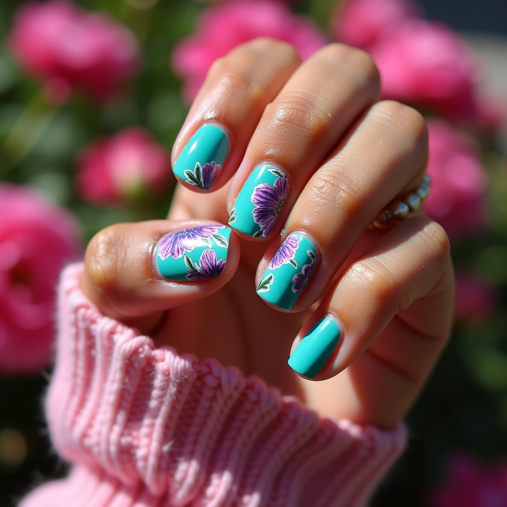 Teal Peony Vibrance