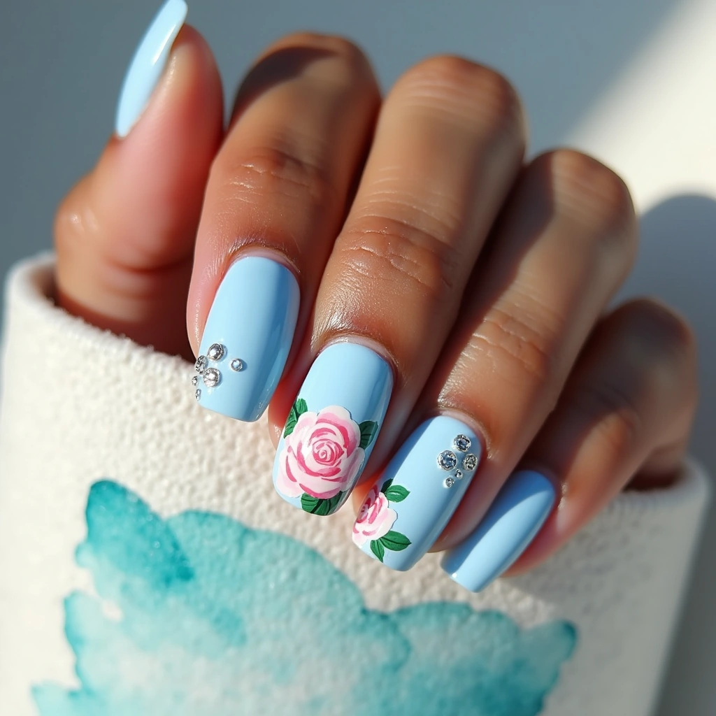 Blue Peony Elegance