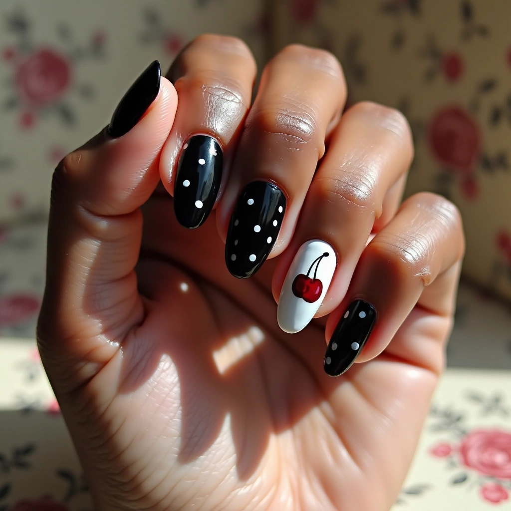 Minimalist Black Cherry Dot