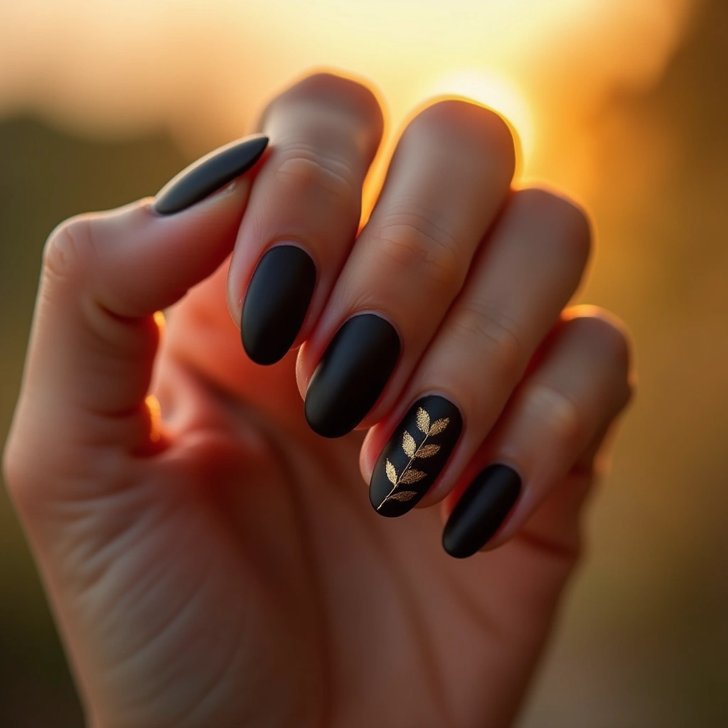 Shimmering Black Cherry Leaves
