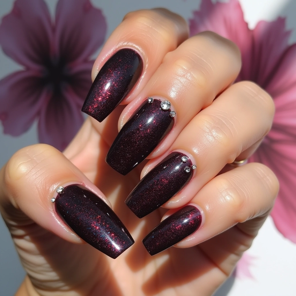 Holographic Black Cherry Sparkle