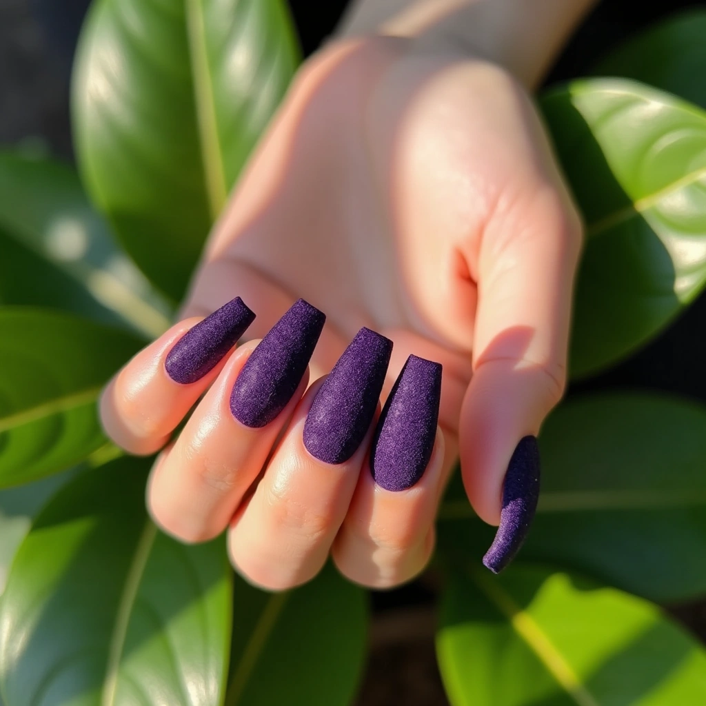 Velvet Violet Coffin