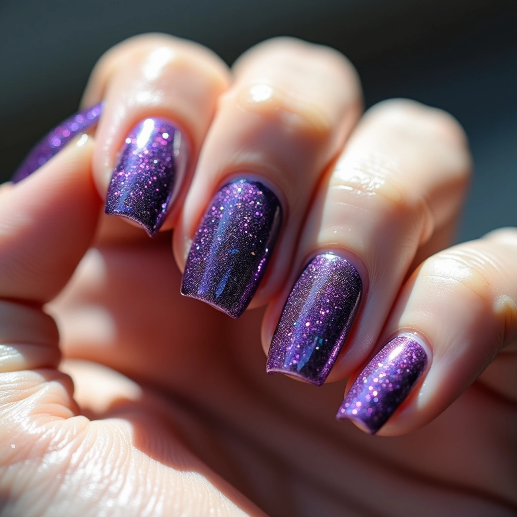 Sparkly Holographic Coffin