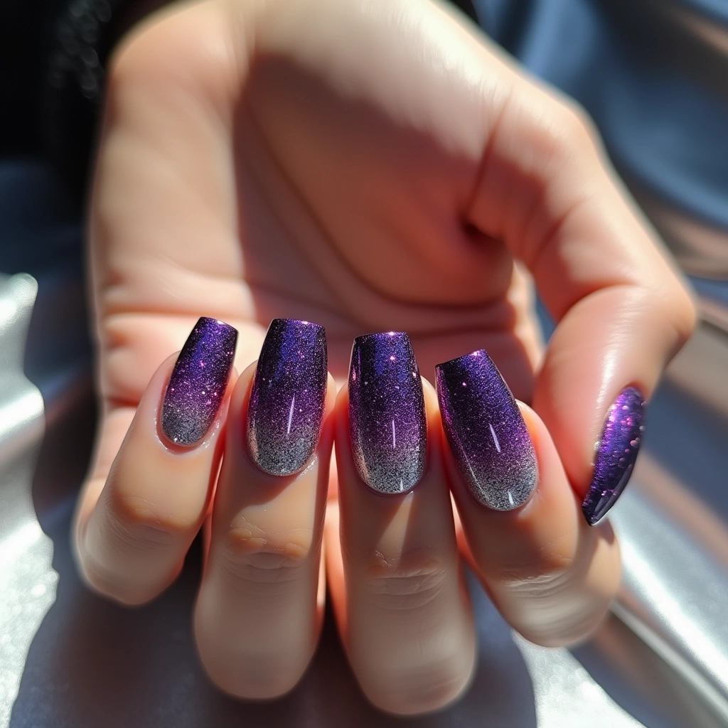 Glittery Ombre Coffin