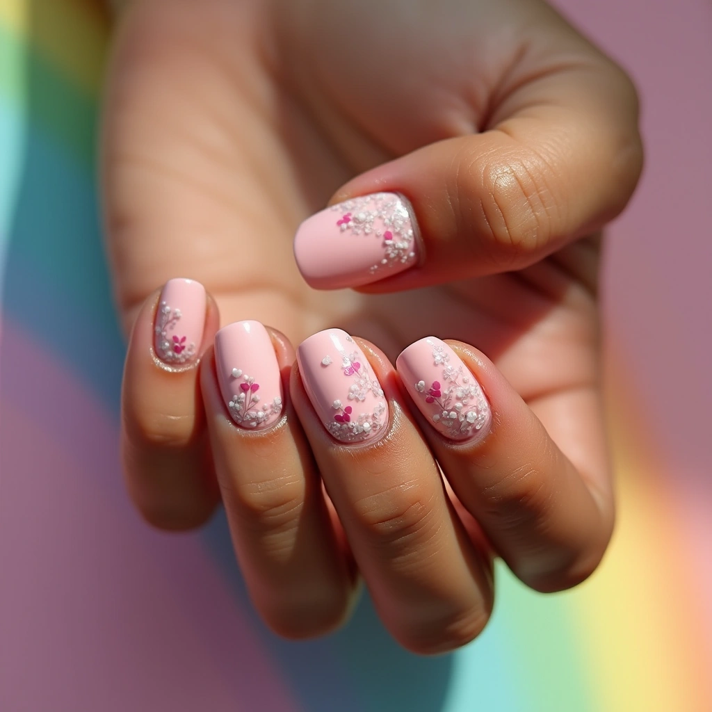 Floral Pink Heart Romance