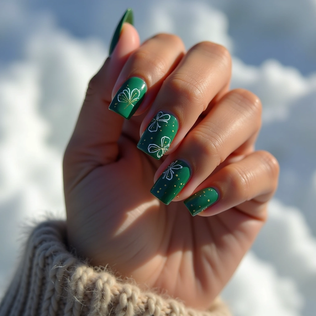Elegant Emerald Shamrock