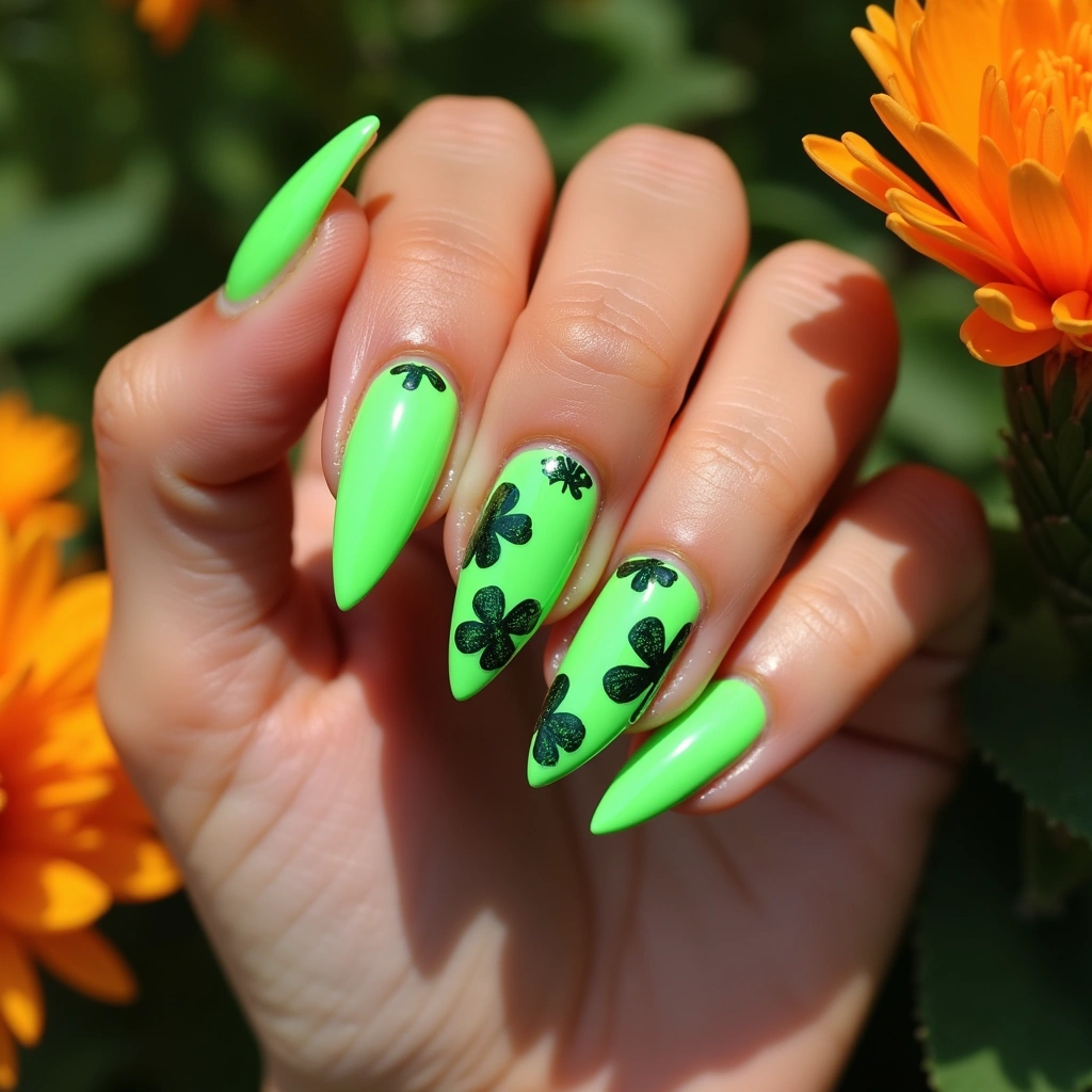 Neon Statement Shamrock