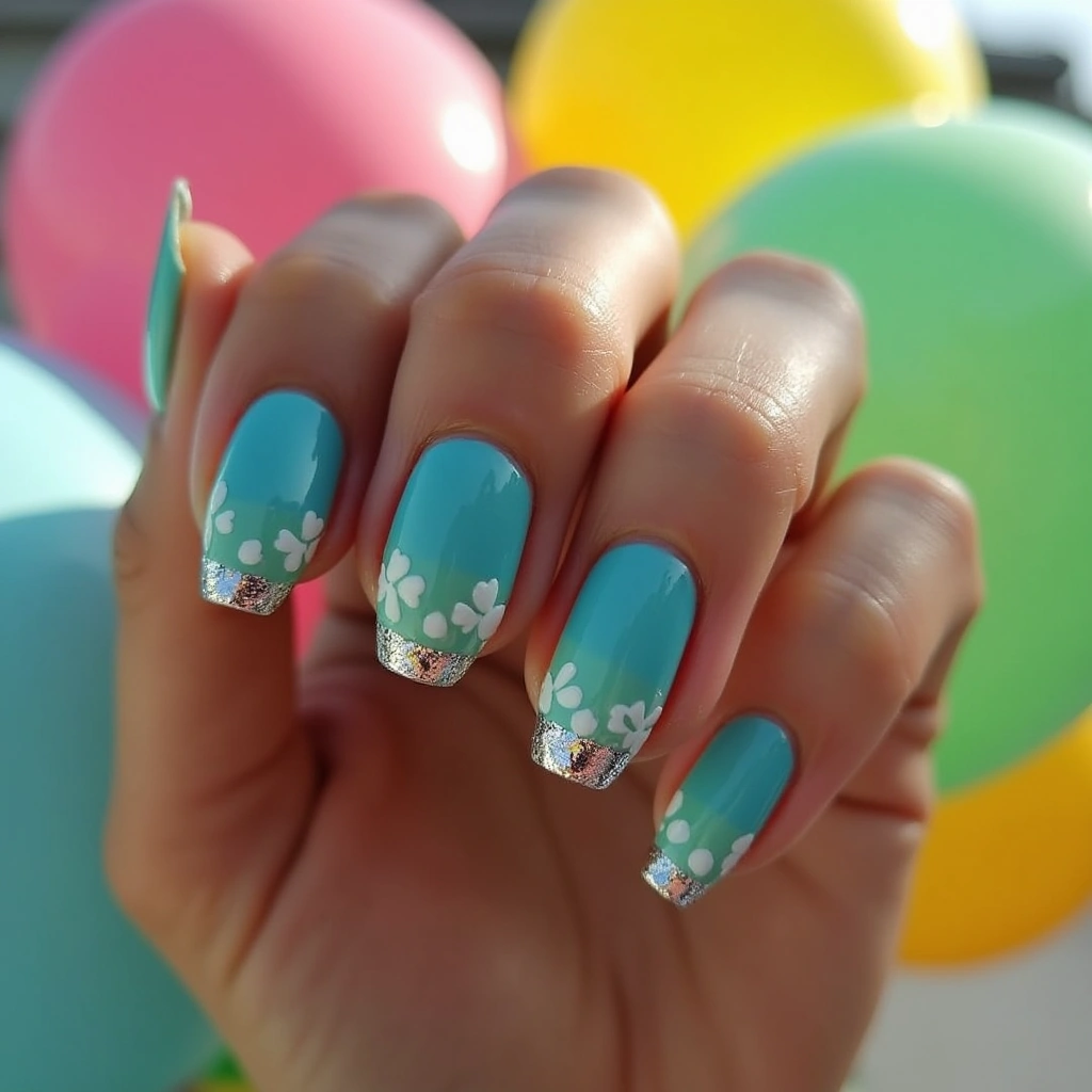 Turquoise Gradient Shamrock