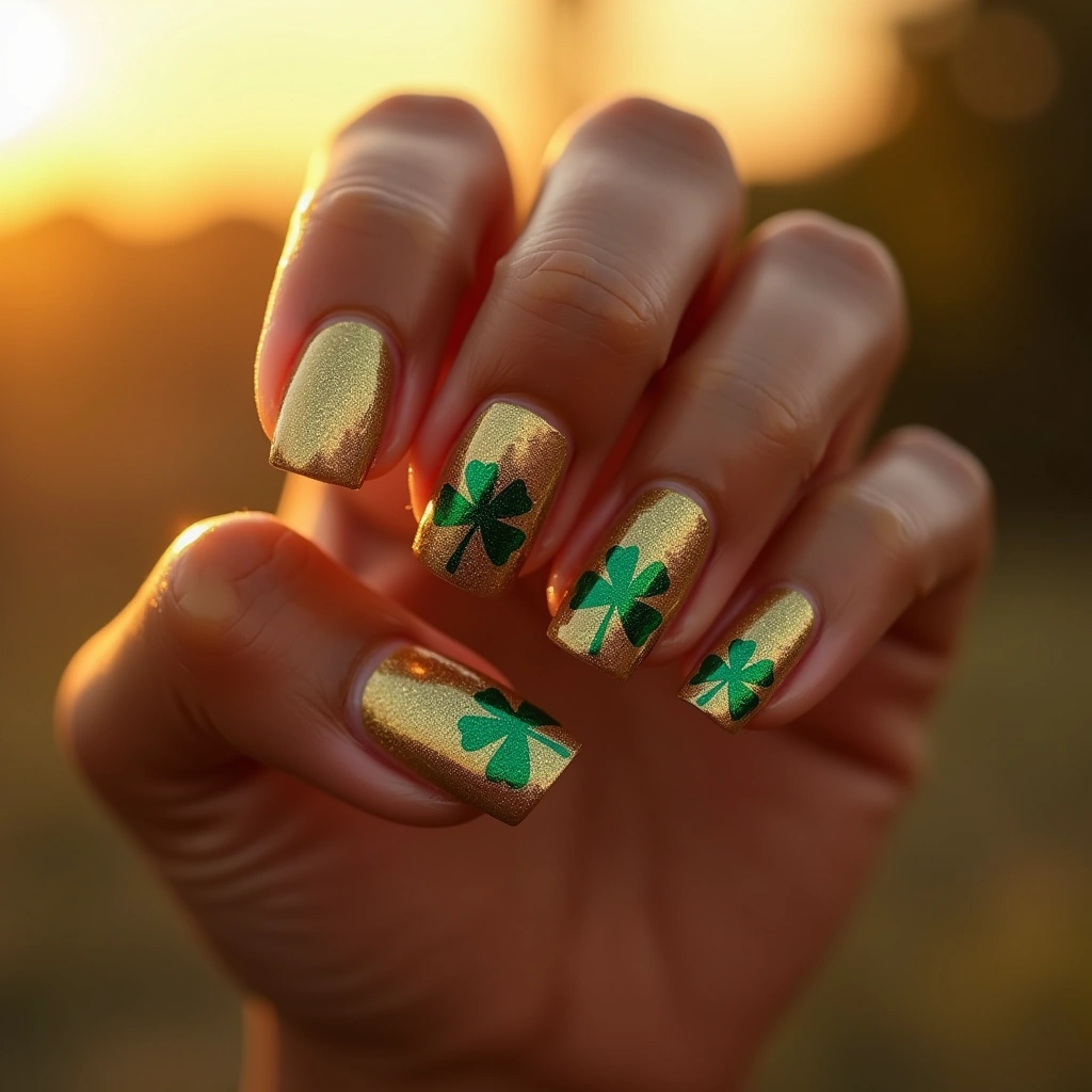 Luxurious Gold Shamrock