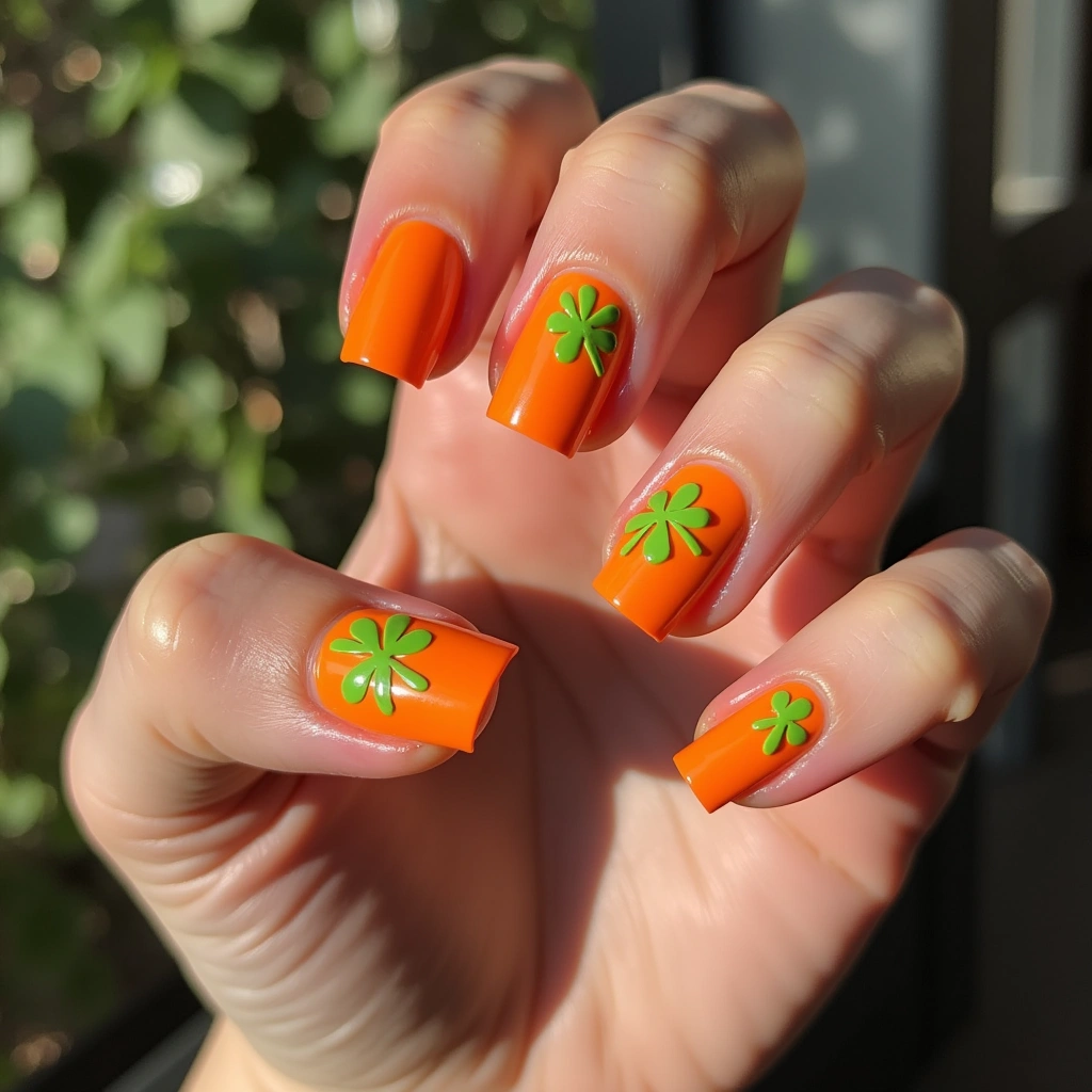 Fun Orange Shamrock