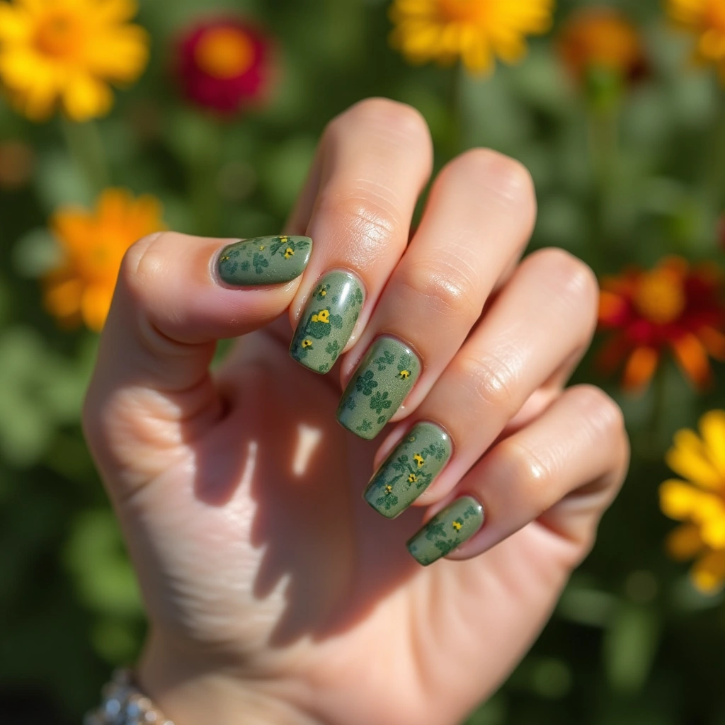Rustic Olive Shamrock