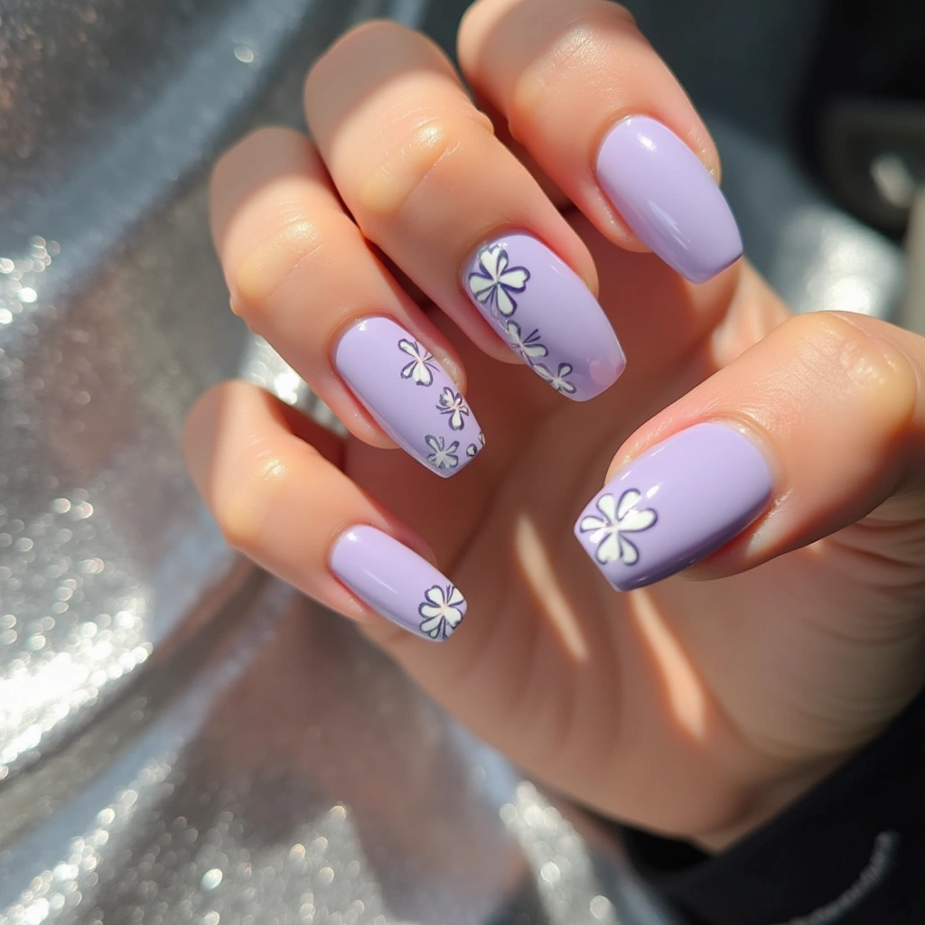 Subtle Lavender Shamrock