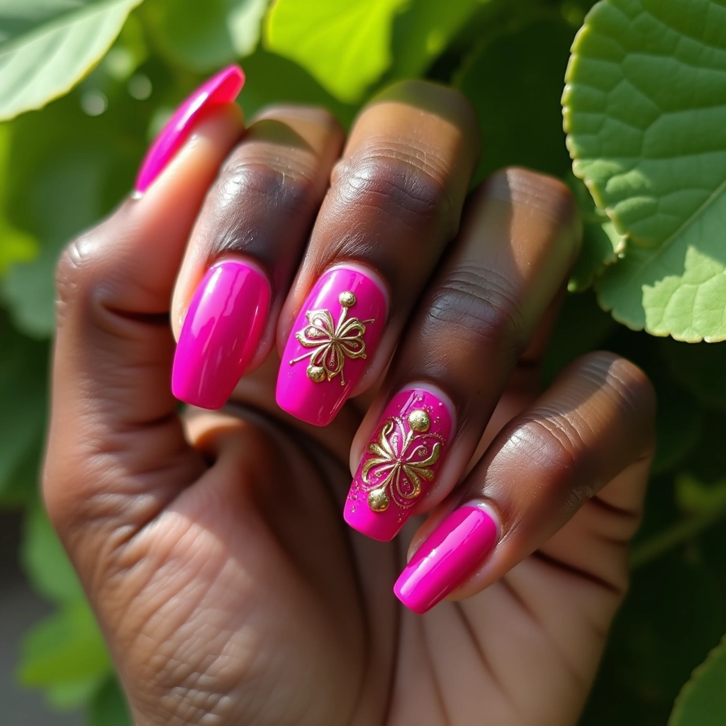 Fuchsia Gold Shamrock