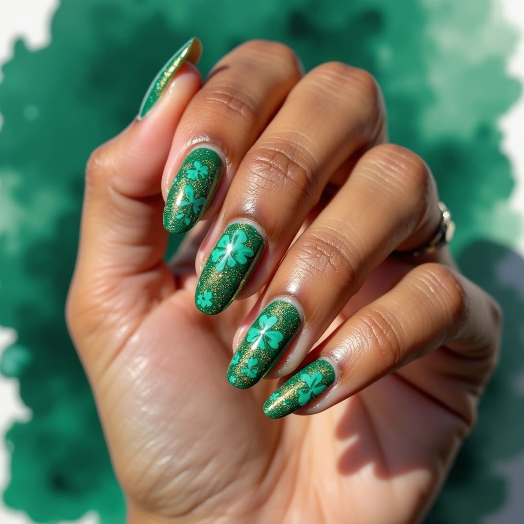 Festive Teal Shamrock