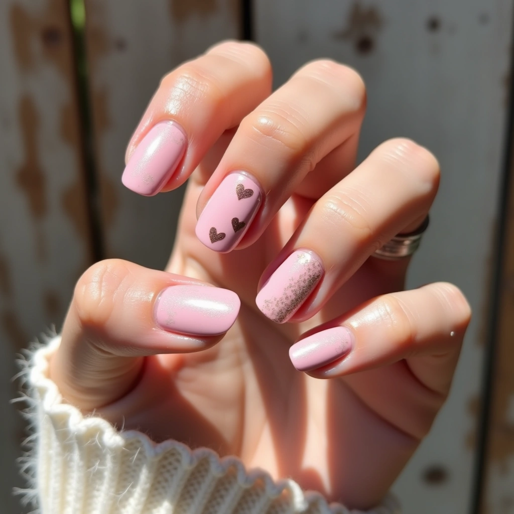 Romantic Rose Gold Hearts
