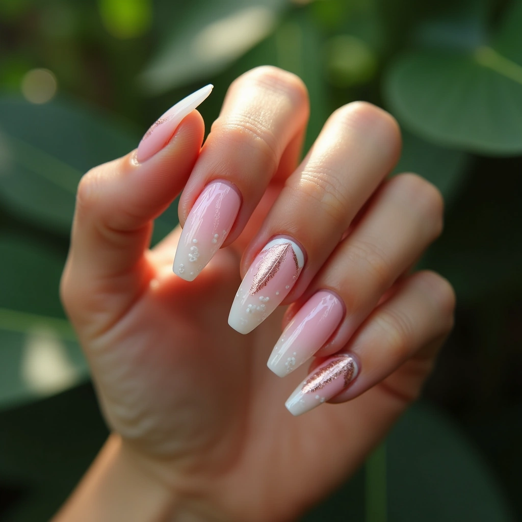 Feathered Soft Pink Ombre