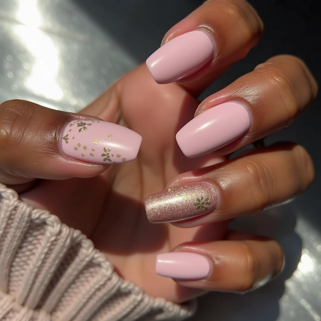 Floral Matte Rose Gold