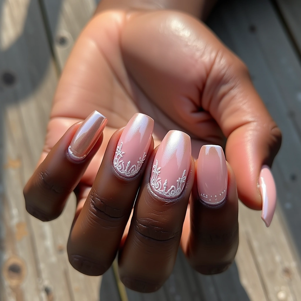 Elegant Soft Pink Lace