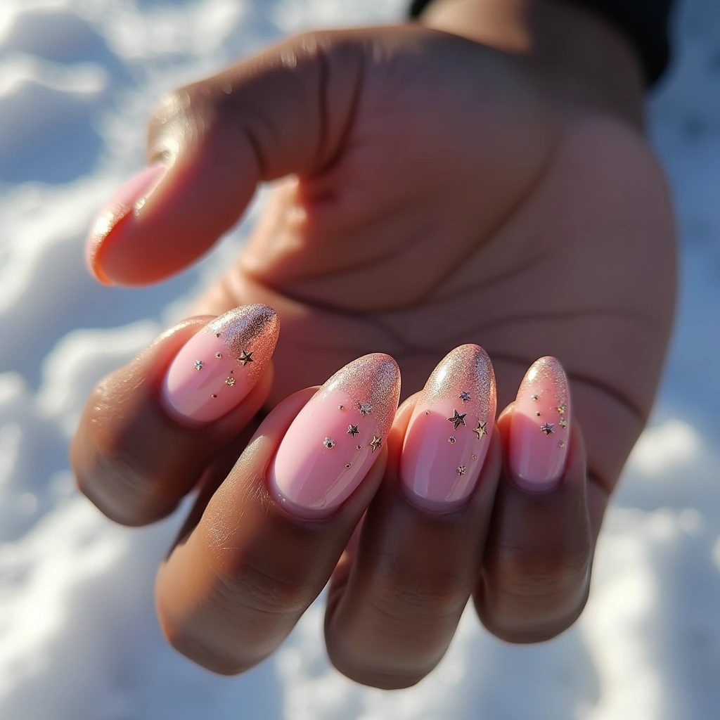 Celestial Soft Pink Stars