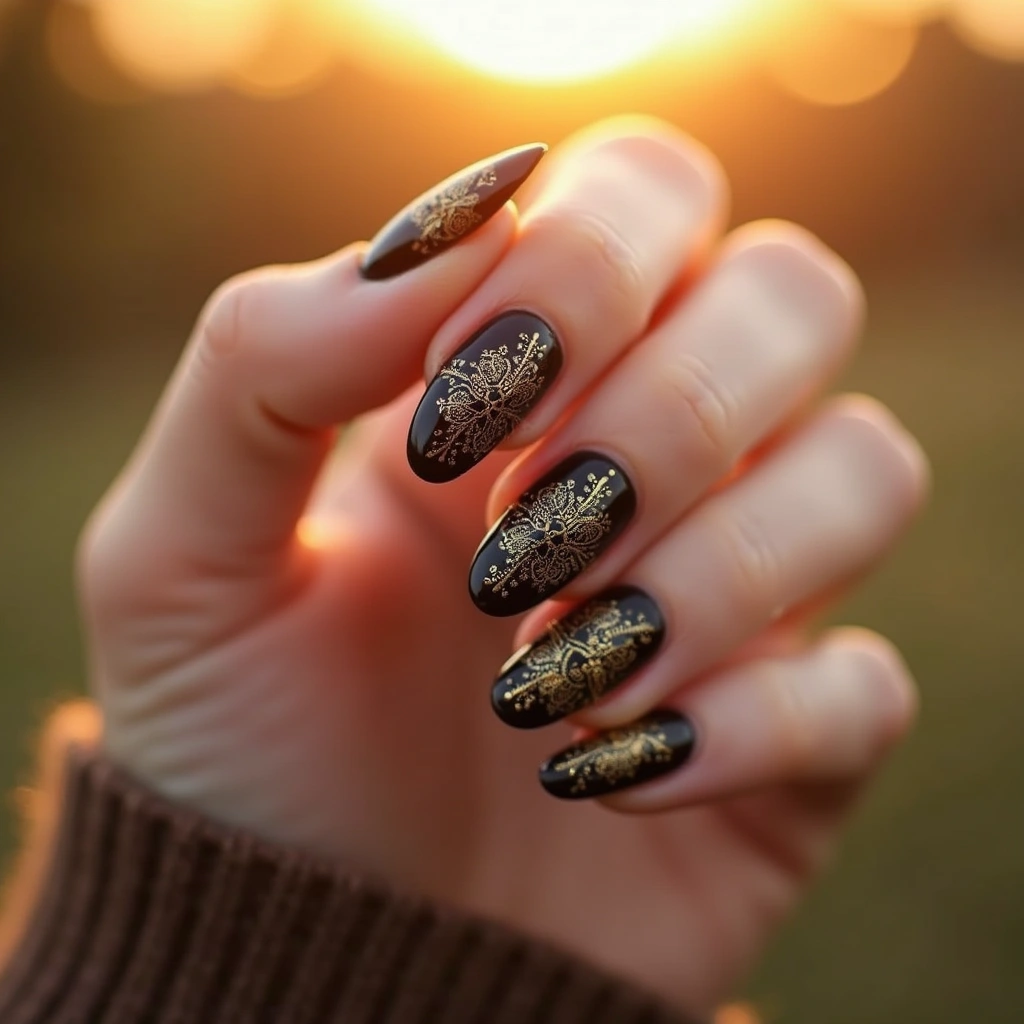 Vintage Onyx Filigree