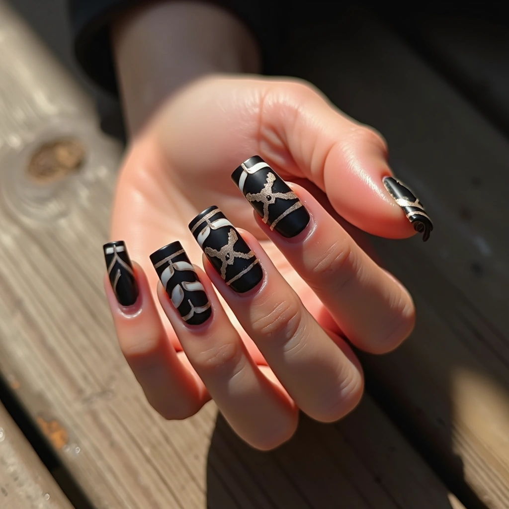 Graphic Contrast Tan