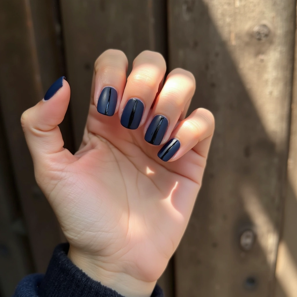 25 Blue And Black Nail Designs You Must Try in 2025