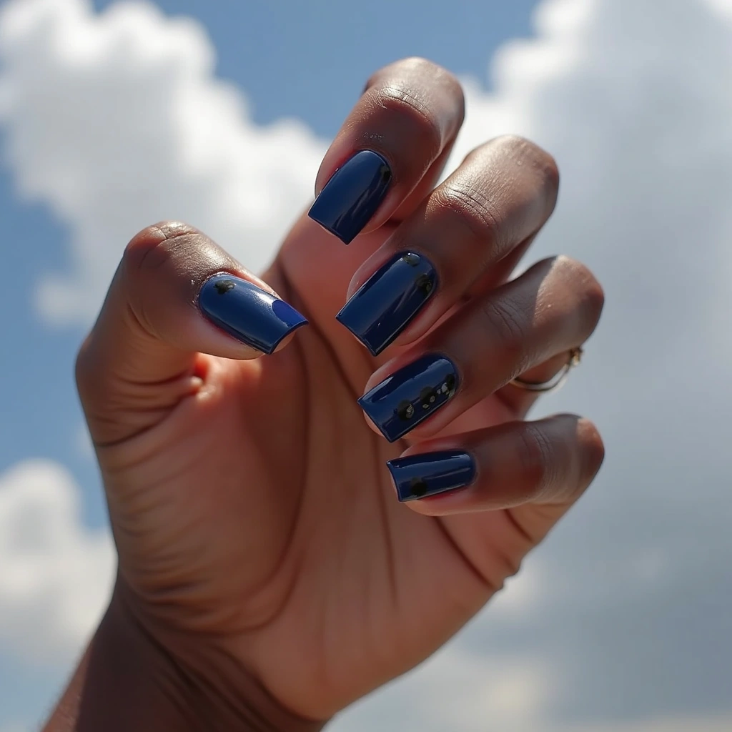 Geometric Chic Blue And Black