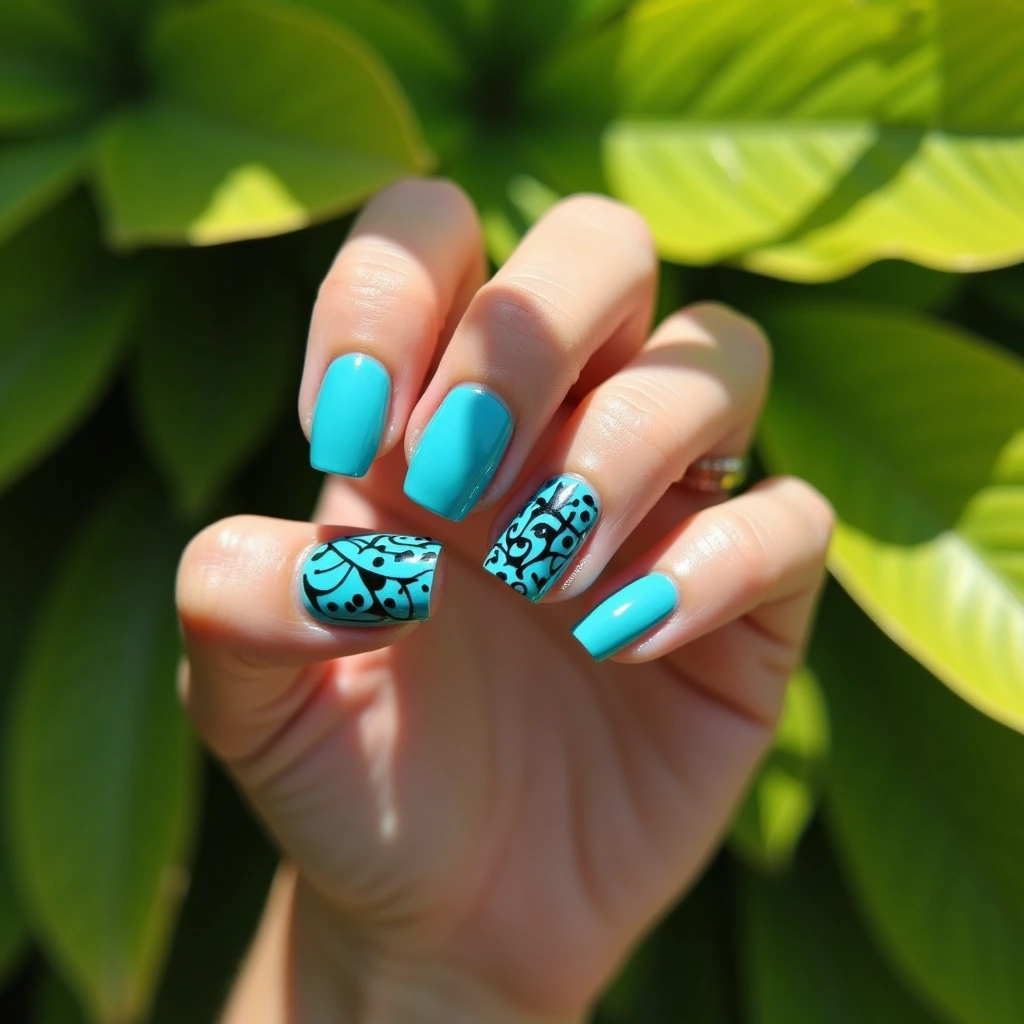 Tribal Vibe Blue And Black