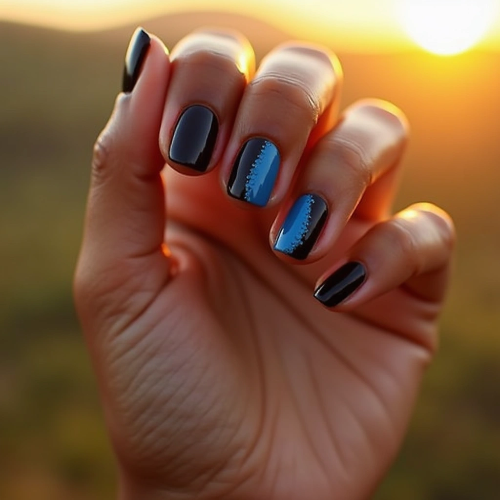 Bold Contrast Blue And Black
