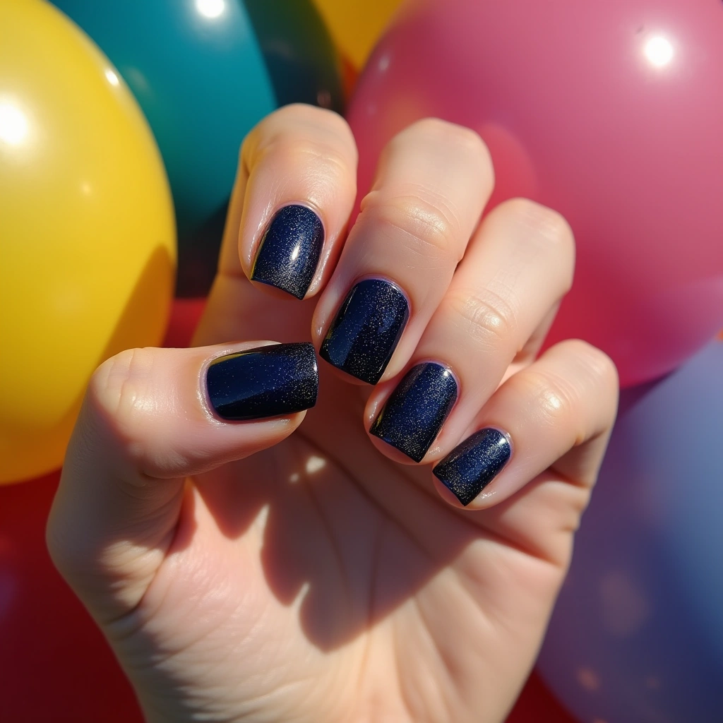 Glitter Fade Blue And Black