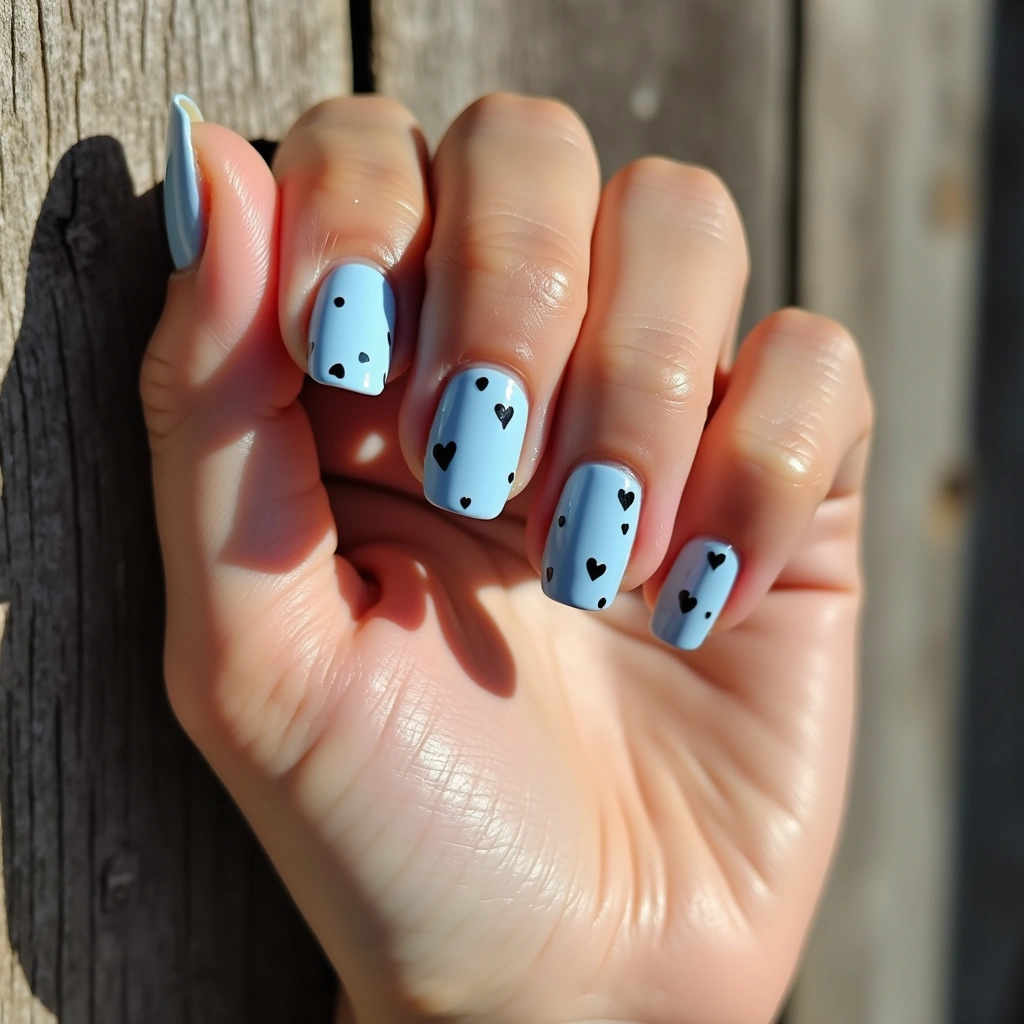 Playful Polka Blue And Black