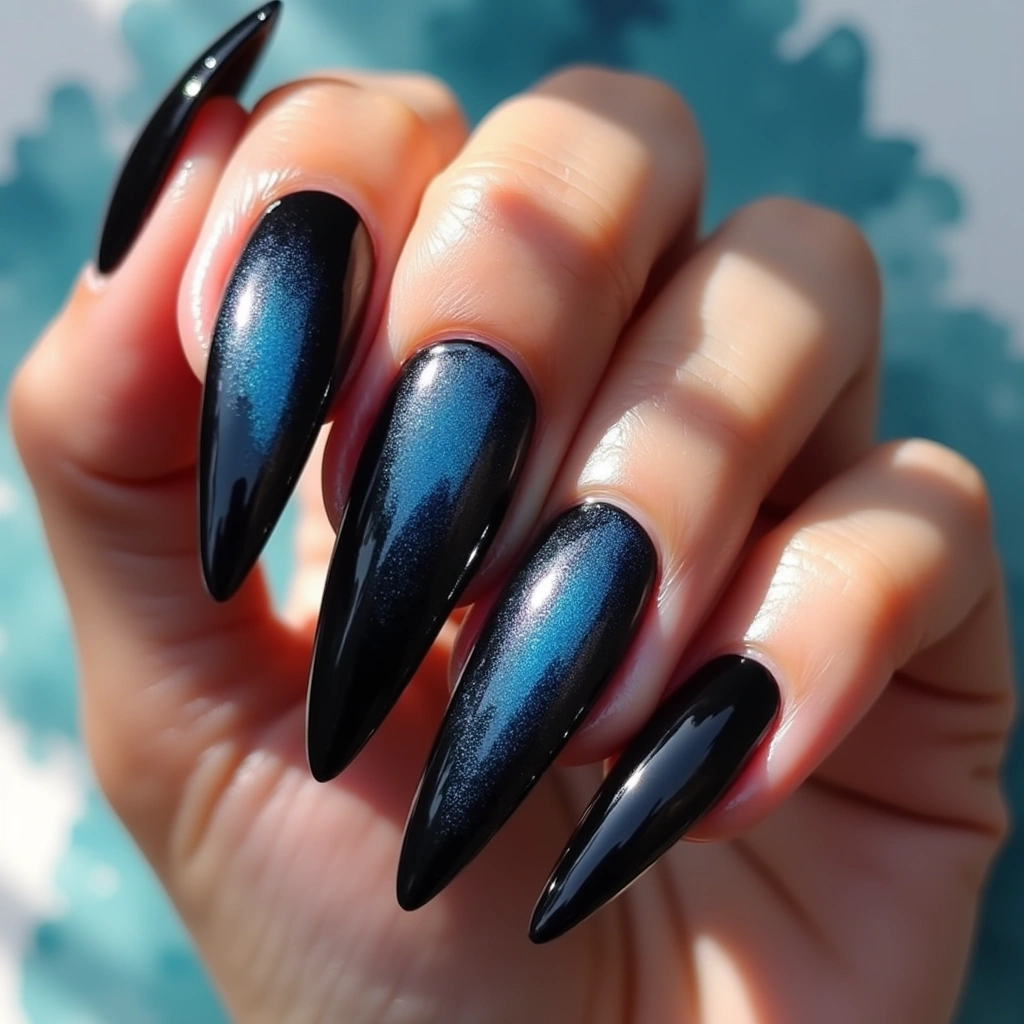 Futuristic Foil Blue And Black