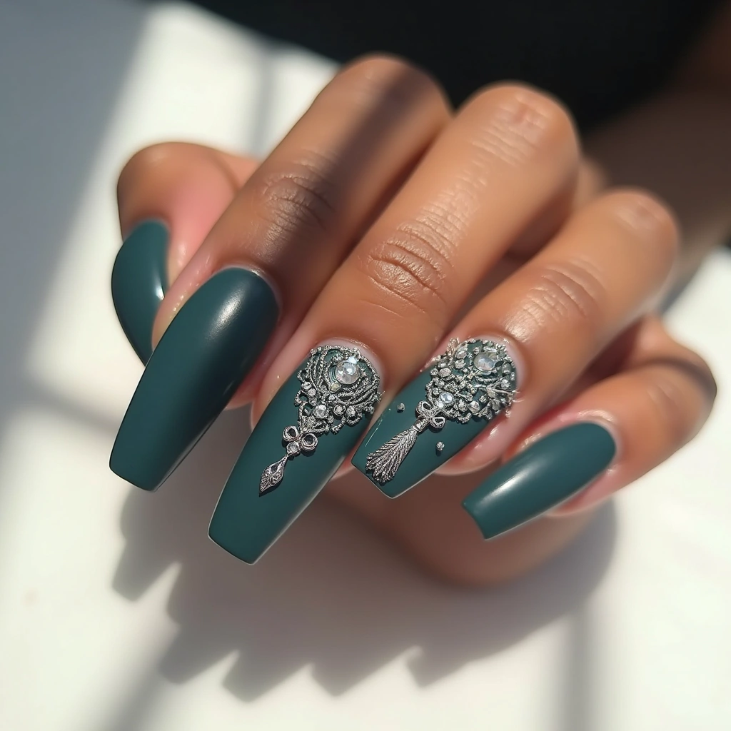 Teal Boujee Filigree