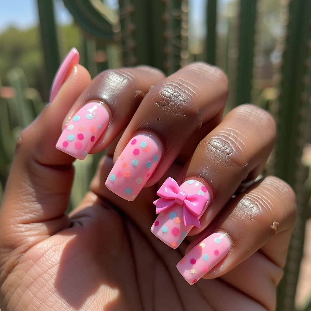Confetti Pink Bow Pop