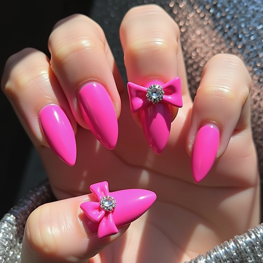 Bold 3D Pink Bow